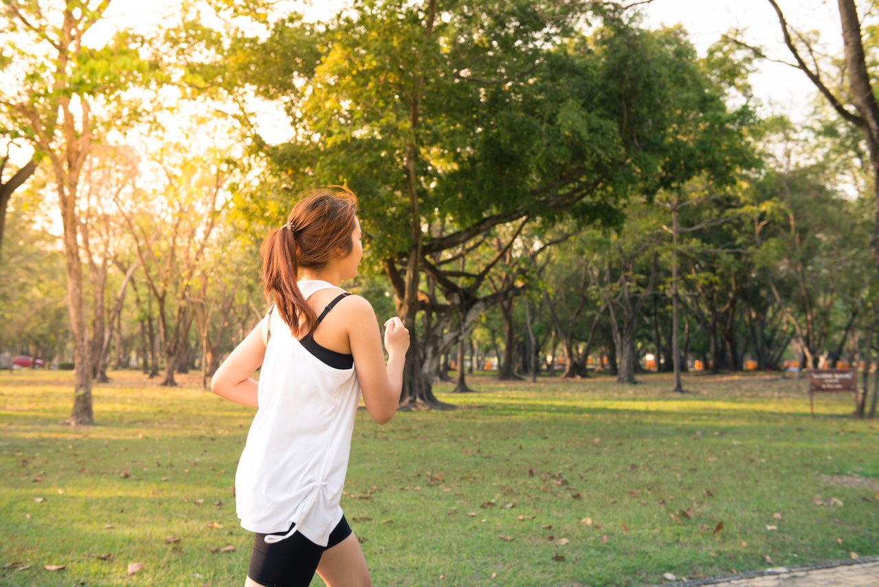 woman jogging outdoors